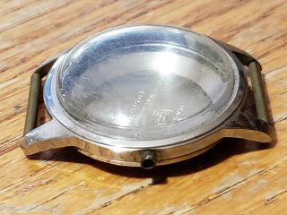 Ff4: Vintage 1950s Mens Tissot Steel Screw Back Watch Case 34.  8mm X 42mm