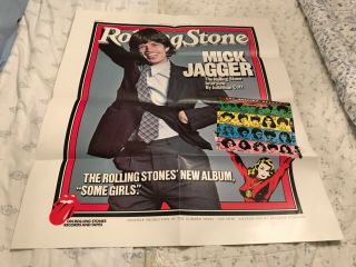 Rolling Stones 1978 Some Girls Us Promo Poster Extra Large Rare Vintage