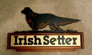 Rare Red Wing Shoe Co.  Wood Advertising Sign Irish Setter Shoes & Boots 23 1/2 "
