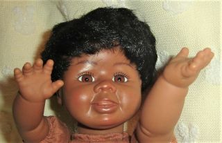 Vintage African American black baby doll,  10 