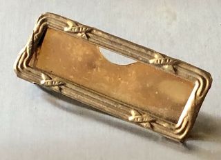 Antique Vintage Picture Photo Frame Pin Brooch - Gold Fill? Unmarked