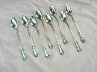 8 Ice Tea Spoons In The Chalice / Harmony Pattern - Wm.  A.  Rogers - Oneida