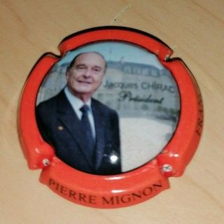 Rare Jacques Chirac Orange Capsule Champagne Pierre Mignon