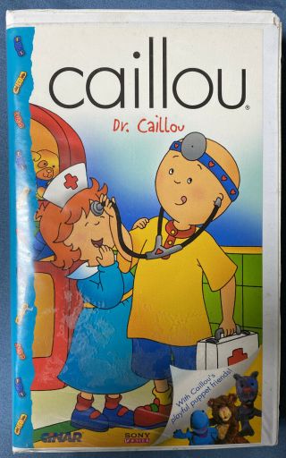 Caillou Dr.  Caillou Vhs Tape Pbs Kids - Rare