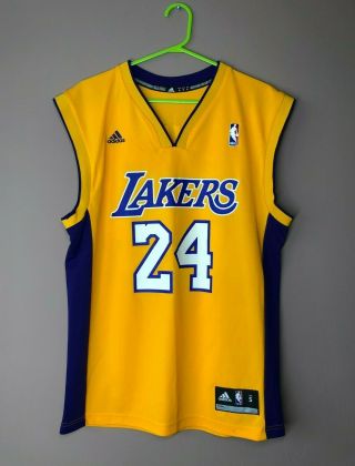 Los Angeles Lakers Kobe Bryant 24 Nba Adidas Basketball Jersey Shirt Rare Sz S