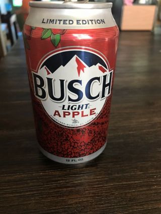 Limited Edition Busch Light Apple 12 Oz Empty Beer Can Rare