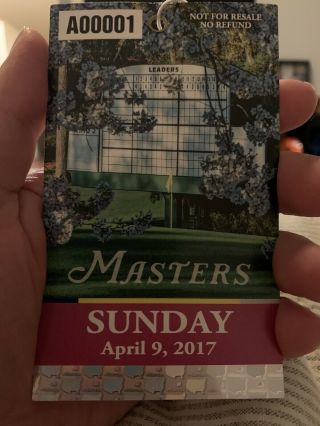 2017 Masters Badge Daily Augusta National Very Rare And Unique Serial Number