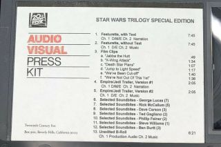 Extremely Rare Star Wars Trilogy Special Edition Audio Visual Press Kit (epk)