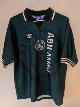 Ajax 1995/96 Umbro Vintage Away Jersey Xl Rare