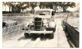 Antique Car On Ferry Crossing The Potomac River For 50cents 1936 Boat Photo