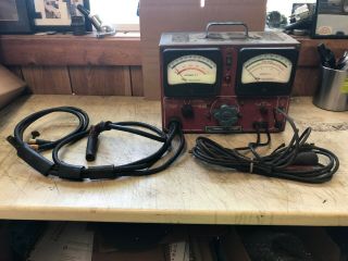 Vintage Sun Electric Corp Volt Ampere Tester Mo No Vat - 28,  D.  C.  Volts 6 - 12 Rare