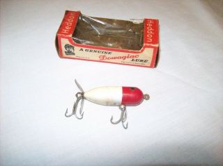 Vintage Heddon Dowagiac Tiny Torpedo Red Head Fishing Lure 360 Rh