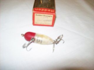 Vintage Heddon Dowagiac Tiny Torpedo Red Head Fishing Lure 360 RH 3