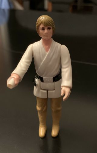 Vintage 1977 Kenner Star Wars Luke Skywalker Action Figure W/ Brown Hair (rare)