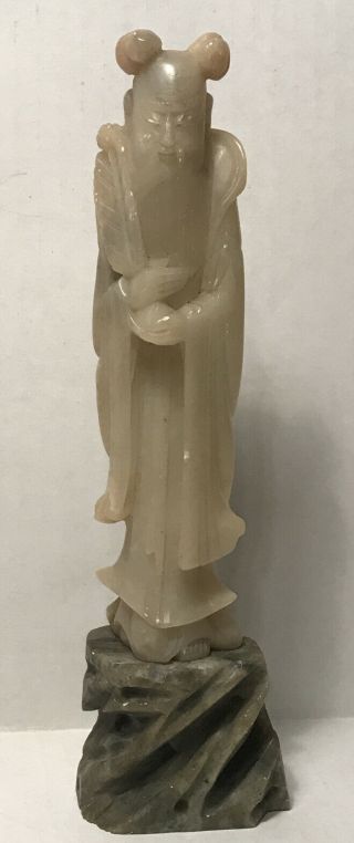 Vintage Antique Chinese Carved Soapstone Statue