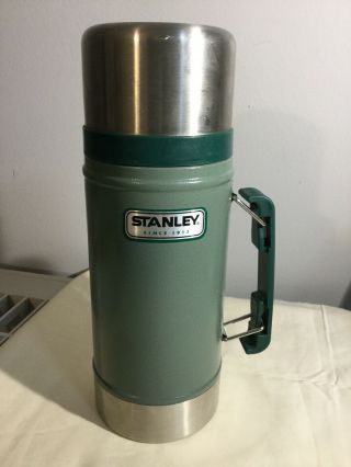 Vintage Aladdin Stanley 24oz Wide Mouth Thermos Green