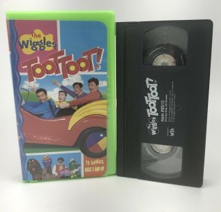 Wiggles The Toot Toot Vhs 2001 Children Kids Singing Songs Rare Green Clamshell