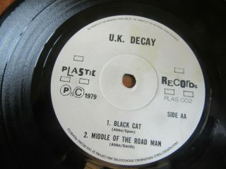 Uk Decay " The Black 45 Ep " Rare Uk 7 " Ep - Plastic Records Plas 002