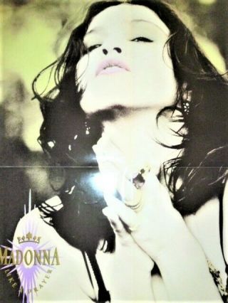 Madonna Like A Prayer : 1989 Us Promo - Only Double Sided Poster : Very Rare