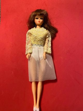 Vintage Barbie Clone In Shillman Dress And Shoes