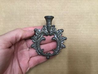 Antique Ornate Cast Iron Lamp Finial - Victorian Chandelier - Cleaned B2