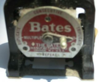 Antique Bates Multiple Movement Numbering Machine Stamp 6 Wheels Style E 2