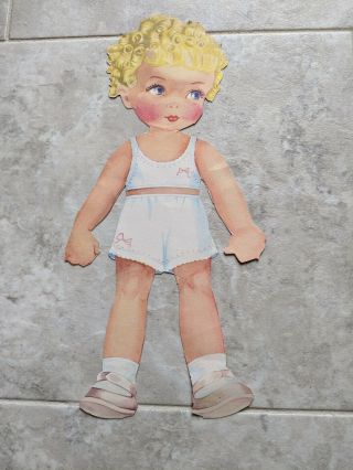Vintage Paper Cut Out Doll With Clothes And Accessories