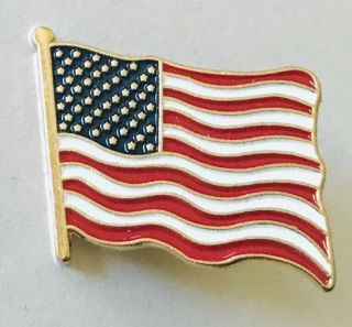 Usa America Flag Patriot United States Lapel Pin Badge Rare Vintage (c5)