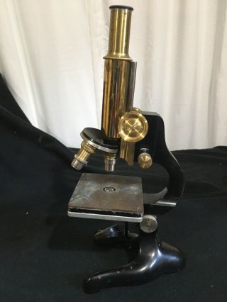 Rare Antique Brass Microscope 5224 By Otto Teichberger,  Berlin w/Case 2
