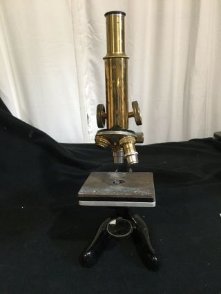 Rare Antique Brass Microscope 5224 By Otto Teichberger,  Berlin w/Case 3
