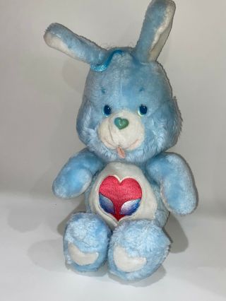 Vintage 1984 Care Bear Cousins Swift Heart Rabbit 13 " Stuffed Plush Kenner