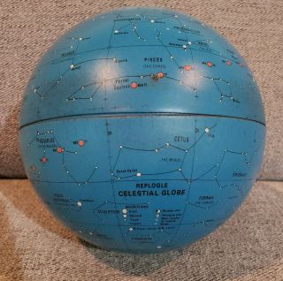 Vintage Celestial Globe Stars By Replogle Metal 6 Inch