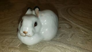 Antique Cold War Russian Made Ceramic Bunny Sitting Down