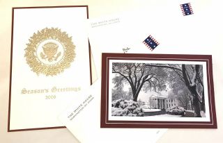 Rare 2009 & 2010 Official White House Christmas Cards - President Barack Obama