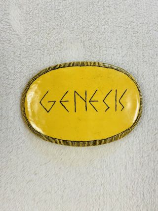 Vintage Rare 1977 Genesis Pacifica Mfg Rock Band Rare Music Belt Buckle