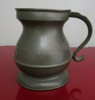 18th Century Pewter 1/2 Pint Gill Cup