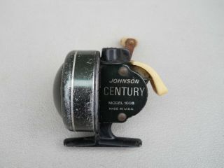 Vintage Johnson Century 100b Fishing Spin Cast Reel Properly Paint Loss