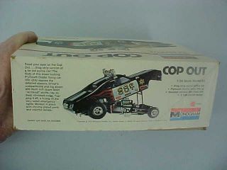 VINTAGE 1973 MONOGRAM COP OUT MODEL CAR KIT (DRAG STRIP POLICE CAR) PARTS KIT 3