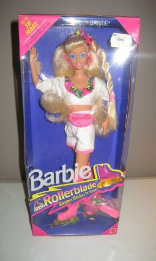 Rollerblade Barbie Nrfb 1991 Mattel As - Is Blonde Skater