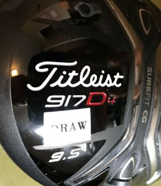 Rare Titleist 917 D4 Low Spin Driver Head 9.  5 (2 Available)