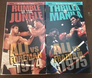 Rumble In The Jungle Foreman Thrilla In Manila Frazier Iii Vhs Rare,  Vintage Ali