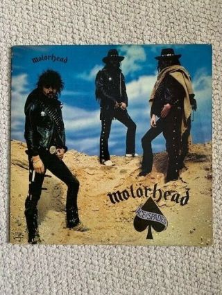 Motorhead Ace Of Spades Vintage Vinyl 12 " Lp 1980 Lemmy Very Rare