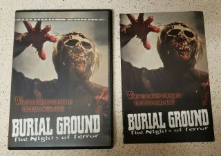 Burial Ground Night Of Terrors Dvd Rare 1980 Zombie Horror Italian Shriek Show
