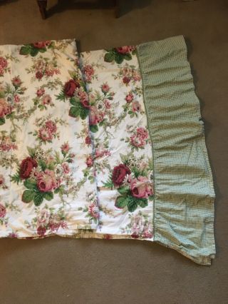 Waverly Home Fashions Shower Curtain Classic Roses Flowers Fabric