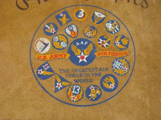 Unusual Rare WWII US Army Air Force Air Corps Patch Photograph Album Empty Old 2