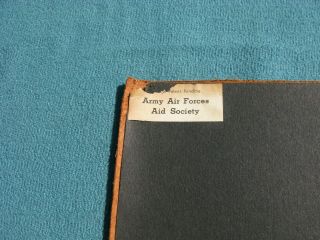 Unusual Rare WWII US Army Air Force Air Corps Patch Photograph Album Empty Old 3