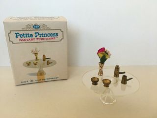 Ideal Petite Princess Fantasy Dollhouse Furniture Salon Table Set