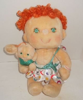 Vintage 1985 Kenner Hugga Bunch Tickles Plush Doll W/baby Giggles Plush Red Hair