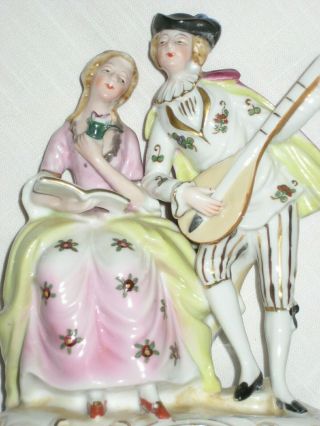 Vintage Porcelain Victorian Courting Couple Figurine Statue Made In Japan