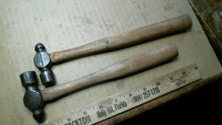 2 Small Ball Pein Machinist Hammer Plumb Usa Fa70 Fairmount Antique Vintage Old